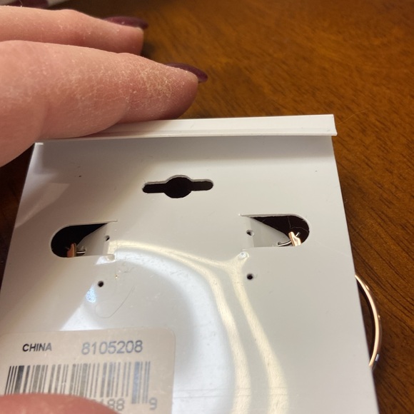 Periwinkle gold tone hoops with silver balls NWT - Picture 2 of 2